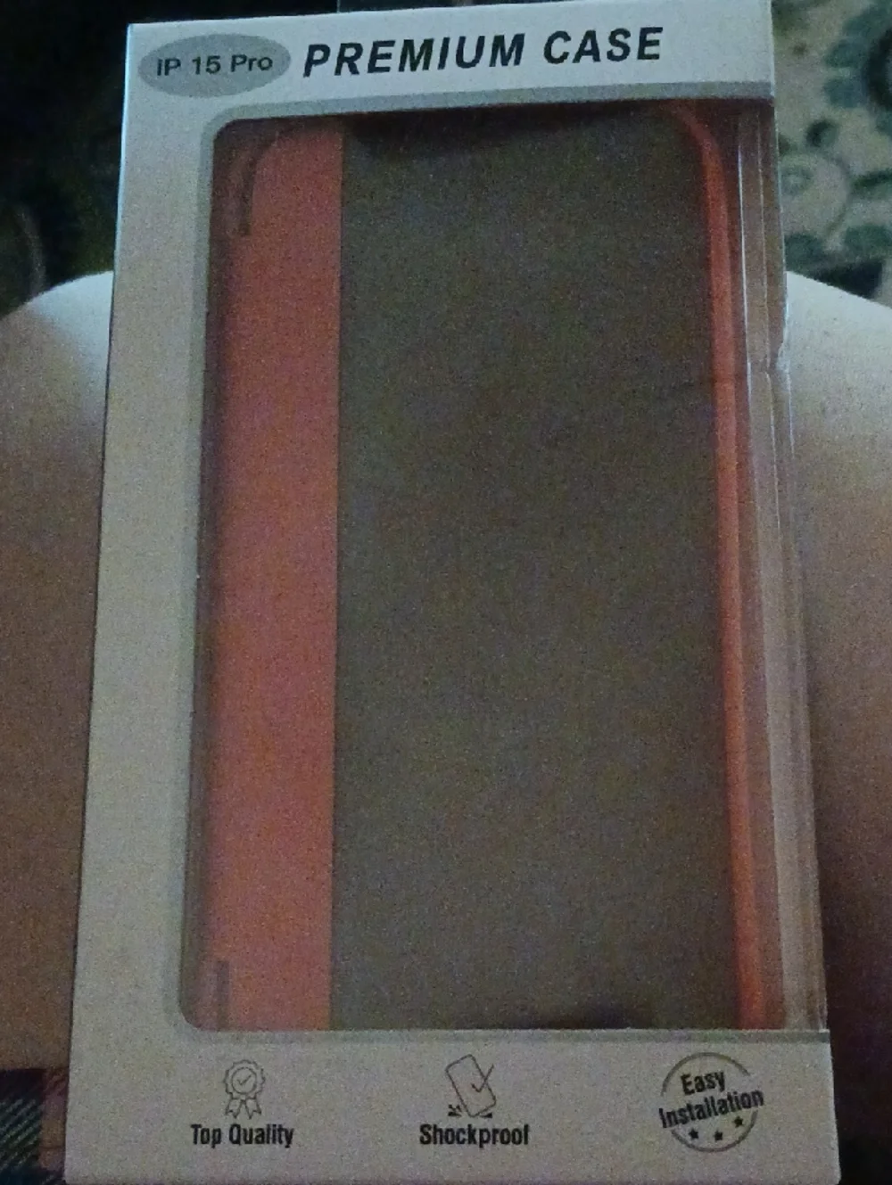 Premium Flip Wallet Case for IP 15 Pro - Orange & Tan